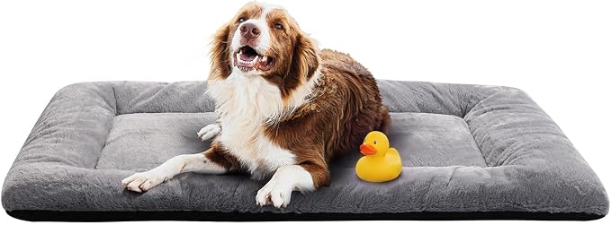 Dog Crate Pad Washable Dog Bed for Crate Extra Large Cozy Mat 48-Inch Gray | Ultra Soft Kennel Pad,Anti-Slip Bottom,Fits for Most Metal Crates,Comfortable Sleeping Pet Mat