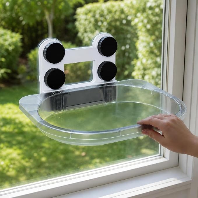 Suction Window Perch for s Window Seat - for Pets | for Lounging, Transparent Gray, Style to 3