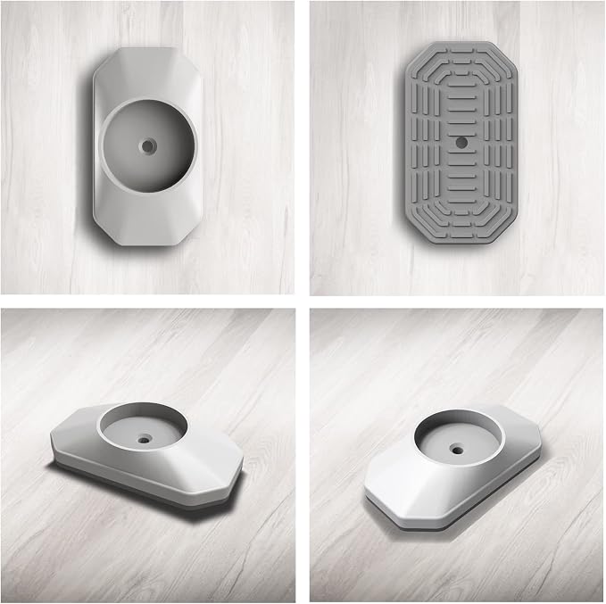 ICERO - Baby Gate Wall Protector - Protect Walls & Doorways from Pet & Dog Gates - for Child Pressure Mounted Stair Safety Gate- 4 Pack, White