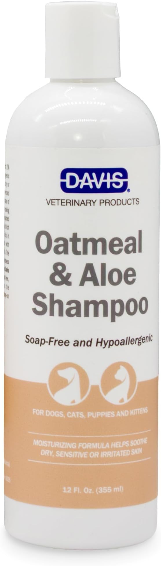 Davis Oatmeal and Aloe Dog and Cat Shampoo, 12-Ounce