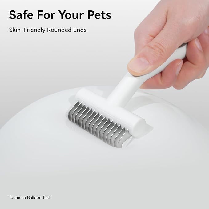 aumuca Dog & Cat Deshedding Brush – Pet Grooming Brush & Undercoat Rake for Long or Short Hair – Dematting Comb for Dogs, Cats, Matted Fur, Kitten, Puppy, Rabbit, Horse