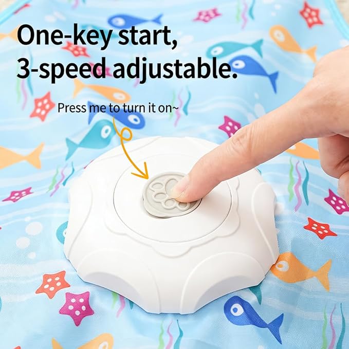 Automatic Cat Toy for Indoor Cats, Hide & Seek Hunting Game Exercise Play Plate, Rechargeable Interactive Cat Toys, Moving Concealed Feathers, Durable Exercise Toys for Indoor Cats