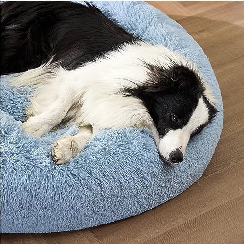 Bedsure Calming Dog Beds Large Sized Dog Donut Washable Pet Bed,36ins