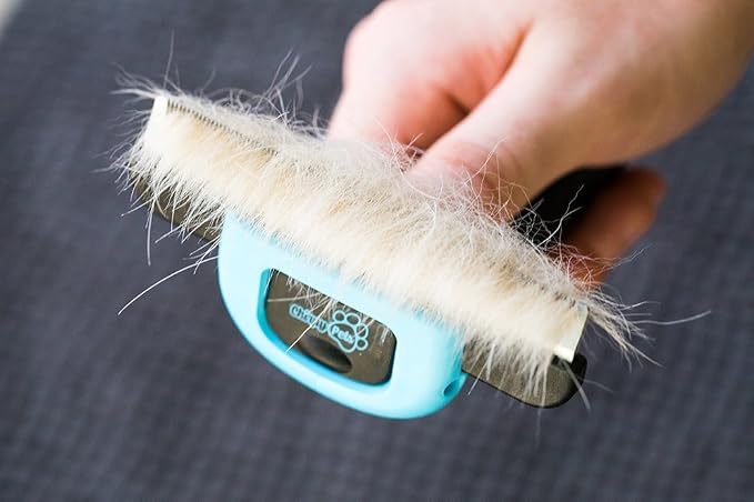 Chirpy Pets Pet Grooming Brush for Shedding, Long & Short Hair, Reduces Shedding by More Than 95%, Professional Deshedding Tool for Dog & Cat, Black
