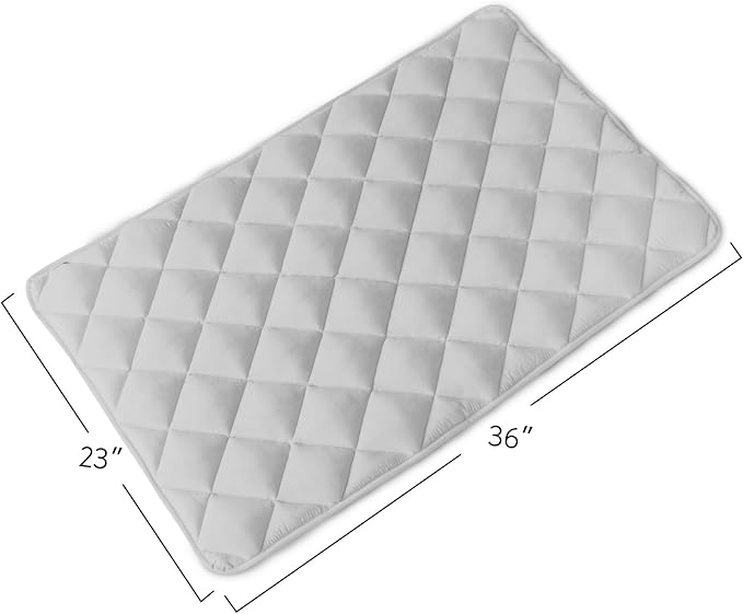 Dog Crate Pad 2 Pack (36" x 23"), Dog Crate Mat with Anti-Slip Bottom, Grey | Fits 36 Inch Crate, Soft, Machine Washable, Kennel Pad