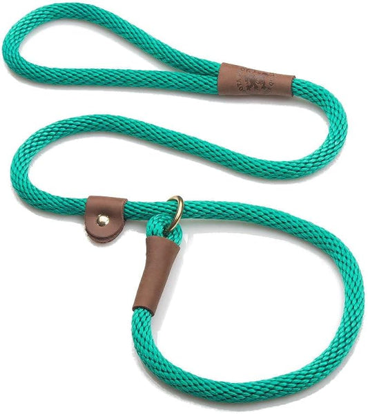 Mendota Pet Slip Leash - Dog Lead and Collar Combo - Made in The USA - Kelly Green, 1/2 in x 6 ft - for Large Breeds