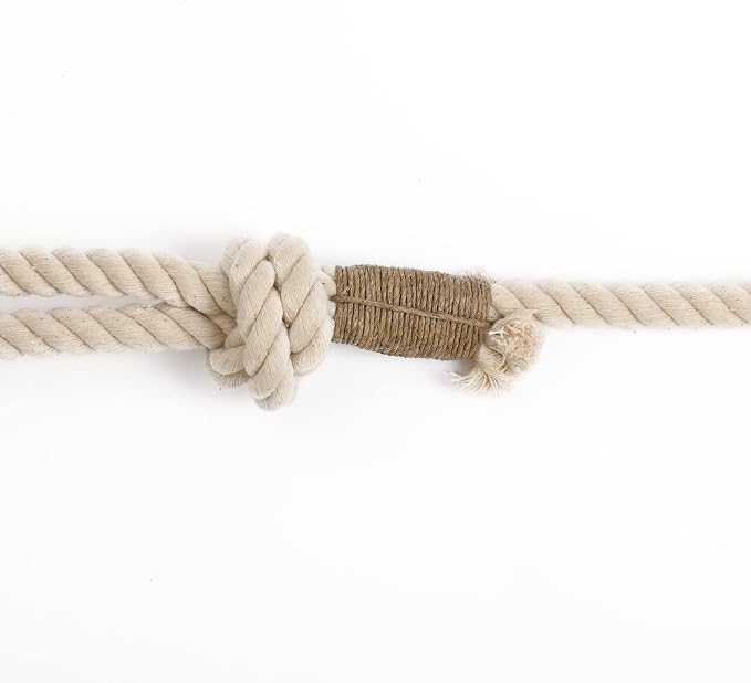 Handmade Rope Leashes for Small Dogs - 5FT Organic Cotton Natural Braided Dog Leash