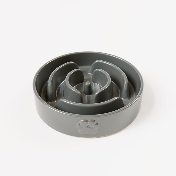 Slow Feeder Dog Bowls – Dog Bowl Slow Feeder – Microwaveable Dog Slow Feeder for All Breeds – Lead and BPA-Free Ceramic Pet Bowl – Pet Feeder for Fast Eaters