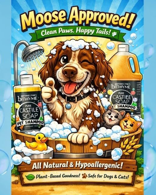Brittanie's Itchy Skin Relief Pet Shampoo, Honey & Oatmeal, 32oz 2 Pack | Natural Shampoo For Dogs & Cats, For Allergies and Itching, Deodorizes, Moisturizes & PH Balanced