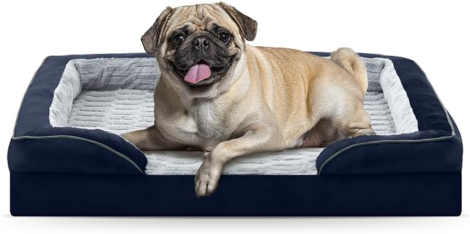 FURTIME Orthopedic Small Dog Bed, Waterproof Dog Beds, 28x23x6.5 Supportive Foam Pet Couch Bed with Removable Washable Cover and Nonskid Bottom