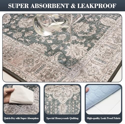 Thicken Washable Pee Pads for Dogs, 2 Pack Super Absorbent Dog Mats,36"x48"