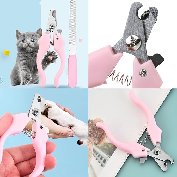 8PCS Dog Bath Supplies Set，Dog Washing Gloves，Shampoo Brush, Shedding Slicker Brush，Complete Pet Grooming Kit for Dog&Cat and Small Animal Grooming(8PCS-Bath-Pink)