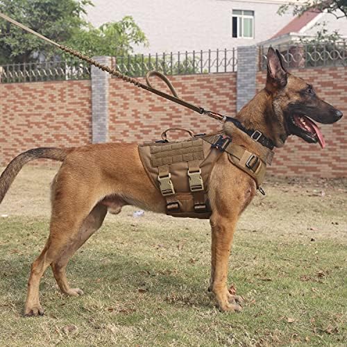 ICEFANG No Pull Tactical Dog Harness for X-Large Dogs,Adjustable Dog Vest