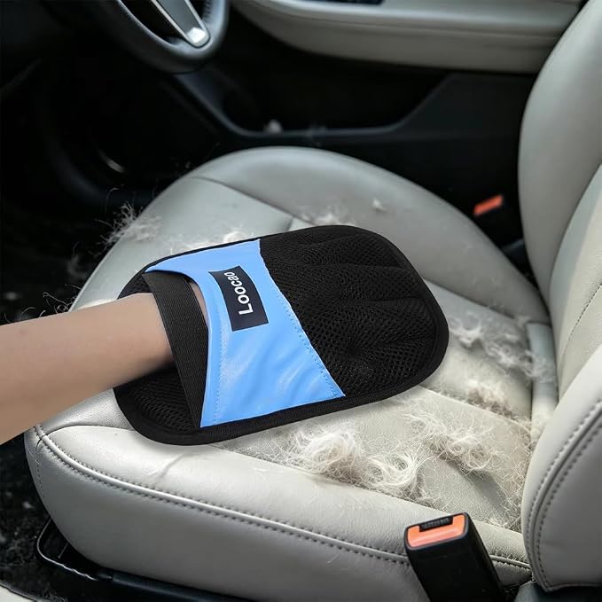 Pet Hair Remover, for Cats & Dogs, Reusable Five-Finger Electrostatic Pet Hair Removal Gloves for Furniture, Couch, Carpet, Car Seat, Laundry & Clothing,2 Pack