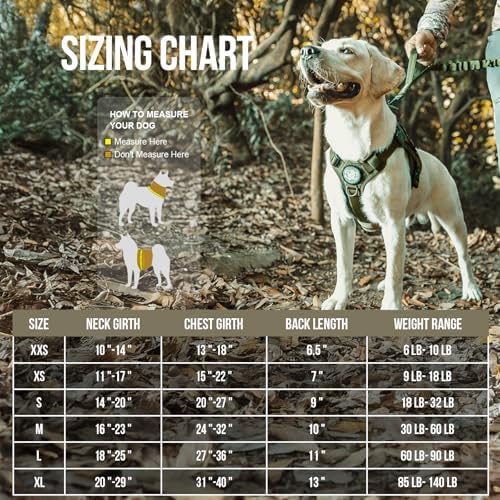 OneTigris Tactical Dog Harness with Handle No-Pull Adjustable for Small Dog