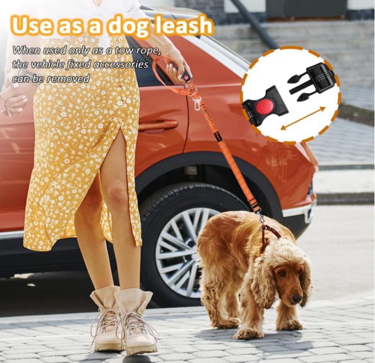 Laqibak Removable Dog Seat Belt Harness for Car, 3 in 1 Pet Seatbelt Leash