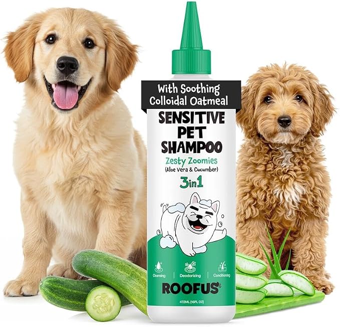 Anti Itch Dog Shampoo & Conditioner, Zesty Zoomies | Probiotic Hypoallergenic Formula - Zesty Zoomies Scent - Itchy Skin Relief for Smelly Dogs - 3-in-1 Moisturizing Wash