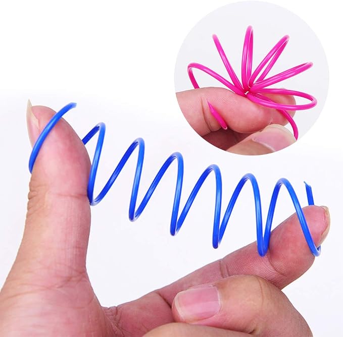 Andiker 12PCS Cat Springs &10 PCS 2.36in Cat Crinkle Balls Cat Toy for Indoor Cats