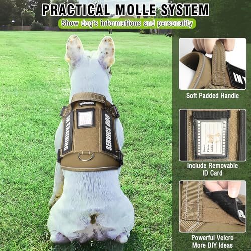 Tactical Dog Harness and Leash Set Medium Sized Dog+10 Dog Patches