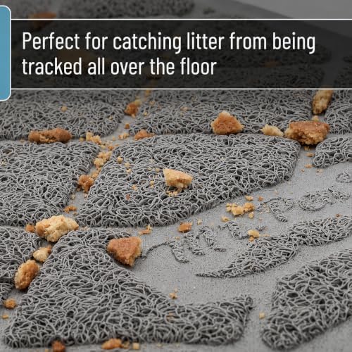 Mr. Pen- Large Cat Litter Mat, 17”X24”, Gray