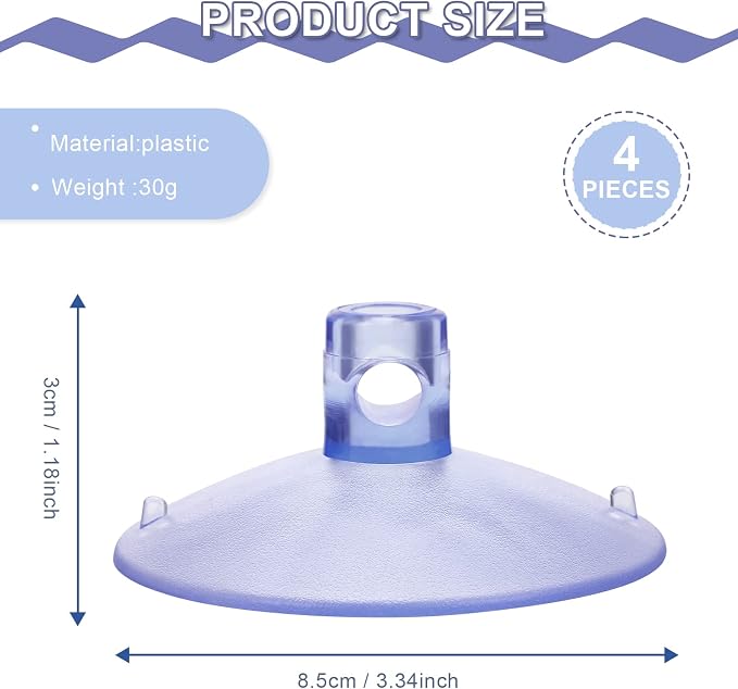 4 Pieces Cat Window Perch Suction Cup Cat Window Bed Suction Cup Replacement Suckers for Hammock Hanging Pet Supplies Indoors