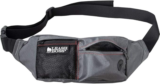 Leash Boss Dog Treat Pouch for Training | Training Treat Pouches for Pet Training | Treat Bag for Dog Training | Portable Kibble Snack Container for Pets | Fanny Pack Waist Belt Transport On The Go