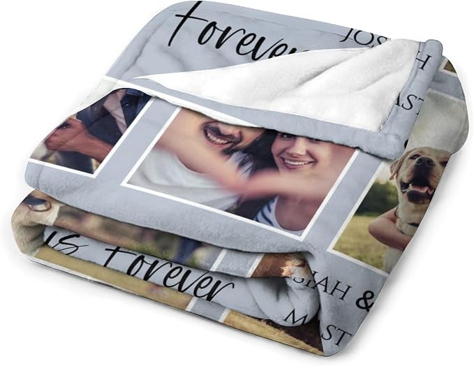 Artsadd Personalized Memorial Blanket with Pictures Pet Loss Sympathy Gift in Memory of Dog Cat Custom Photo Blanket