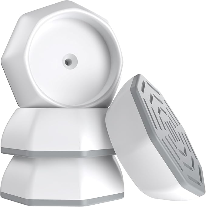 ICERO Baby Gate Wall Protector - Protect Walls & Doorways from Pet & Dog Gates - Pressure Mounted Gates Work on Stairs - Gates Wall Cups - 8 Pack - White