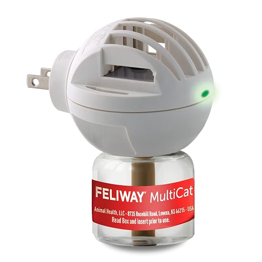 FELIWAY MultiCat 30 Day Cat Calming Plug in Pheromone Diffuser Starter Kit,48ml - Helps Reduce Conflicts and Signs of Tension in Multi-Cat Households,(Pack of 2)