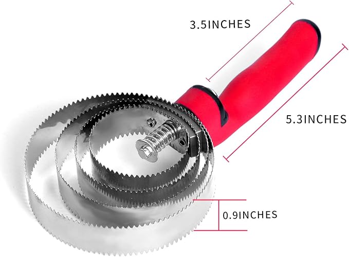 BOTH WINNERS Reversible Stainless Steel Curry Comb with Soft Touch Grip (Red)