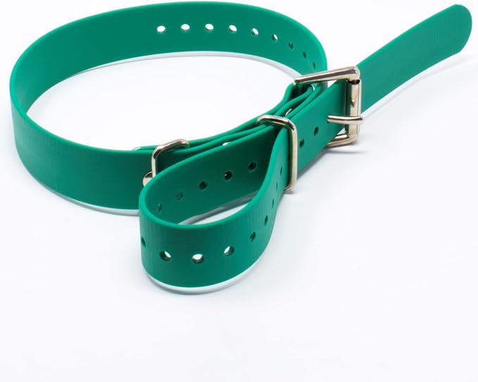 Educator 1-Inch Dog Training Collar Strap – ONLY Fits FE-580, ET-800 & UL-1200 Receivers – NOT Compatible with Mini Educator (ET-300/ET-400) – Durable Biothane Collar, Green