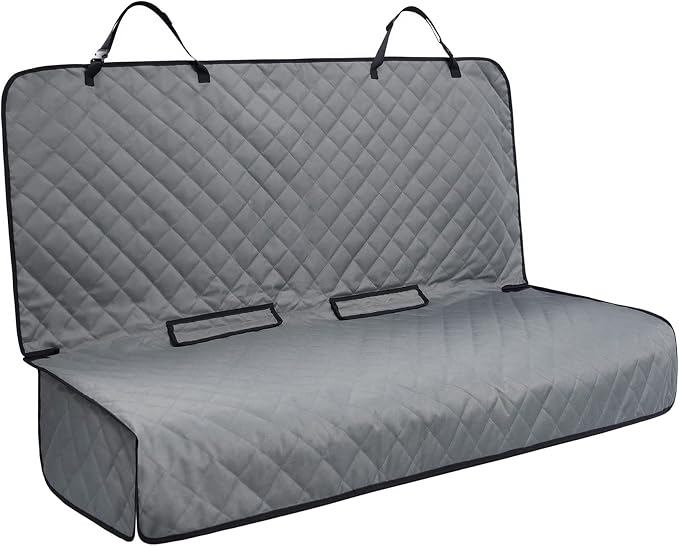 VIEWPETS Bench Car Seat Cover Protector - Waterproof, Heavy-Duty and Nonslip Pet Car Seat Cover for Dogs with Universal Size Fits for Vehicles, Trucks & SUVs(Grey)
