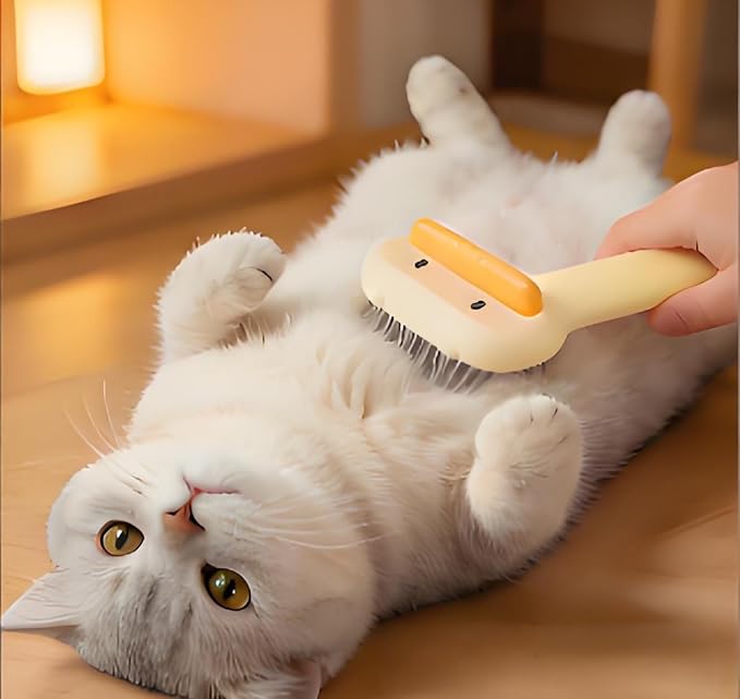 Self Cleaning Deshedding Cat Brush for Dogs 、Cats,2-in-1 Pet Grooming Shedding brush,cat comb can easily remove tangles and loose hair，Suitable for dogs, cats, and rabbits of all hair types