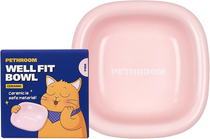 Well Fit Dog Bowl, Durable Ceramic Cat & Dog Food and Water Bowl