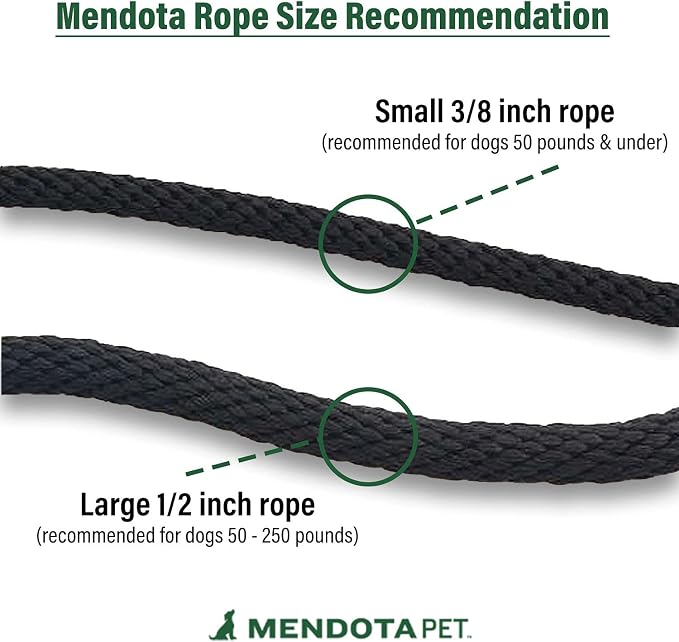 Mendota Pet Slip Leash - Dog Lead and Collar Combo - Made in The USA - Black Ice Red, 1/2 in x 6 ft - for Large Breeds