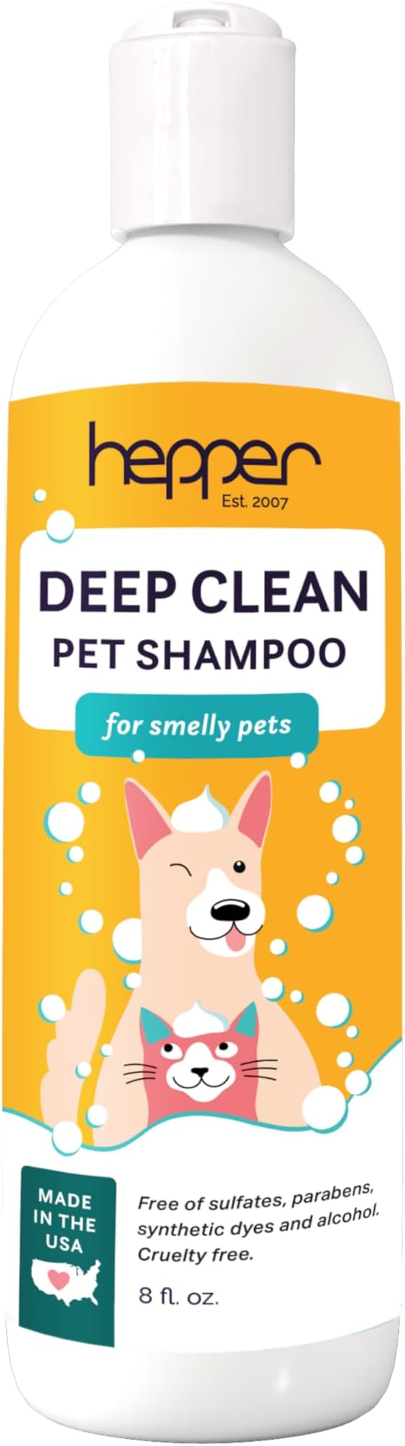 Hepper Deep Clean Pet Shampoo for Smelly Pets - Odor Control - 8oz