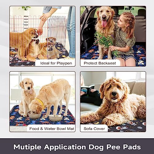 Paw Legend Washable Reusable Dog Pee Pads Super Absorbent (2 Pack) - Washable Reusable Puppy Training Pads | Quality Travel Pee Pads for Dogs | Absorbent and Odor Controlling