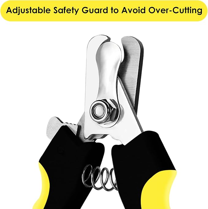 Candure Dog Nail Clippers for Pet Grooming - Professional Cat Nail Trimmers Suitable for Small to Medium Breeds with a Safety Guard & Nail File | Pet Nail Clipper