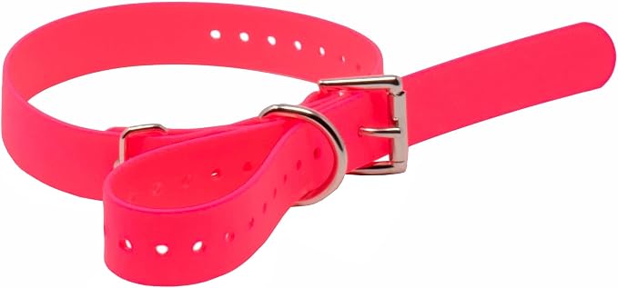 Educator 1-Inch Dog Training Collar Strap – ONLY Fits FE-580, ET-800 & UL-1200 Receivers – NOT Compatible with Mini Educator (ET-300/ET-400) – Durable Biothane Collar, Pink