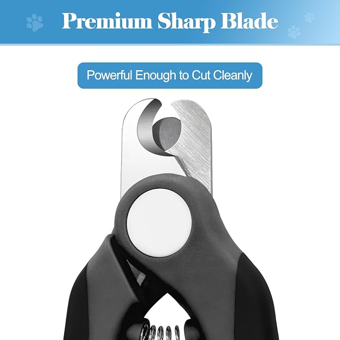 Swihauk Heavy Duty Dog Nail Clippers and Trimmers, Professional Pet Nail Clippers with Nail File for Dogs Cats Small Animal, Claw Clippers with Safety Guard to Prevent Over-Cutting, Gray