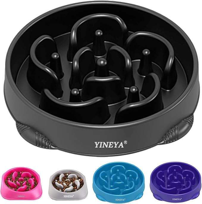 YINEYA 4 Cups Slow Feeder Dog Bowls Large Breed, Anti-Choking Pet Supplies, Maze Dog Food Bowl, Puzzle Feeder That Slow Down Eating | Dog Food Bowl Slow Down Eating Prevents Bloat, Promotes Healthy Digestion, Puzzle Feeder Interactive Makes Meal Time Fun