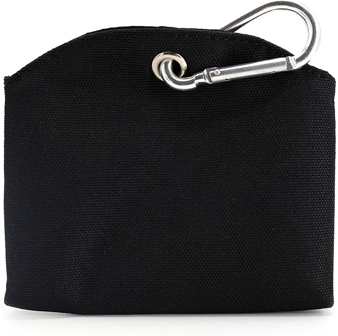 Dog Treat Pouch Magnetic Closure Small Dog Training Treat Pouch Pocket Sized Small Dog Treat Pouch with Clip (Black)