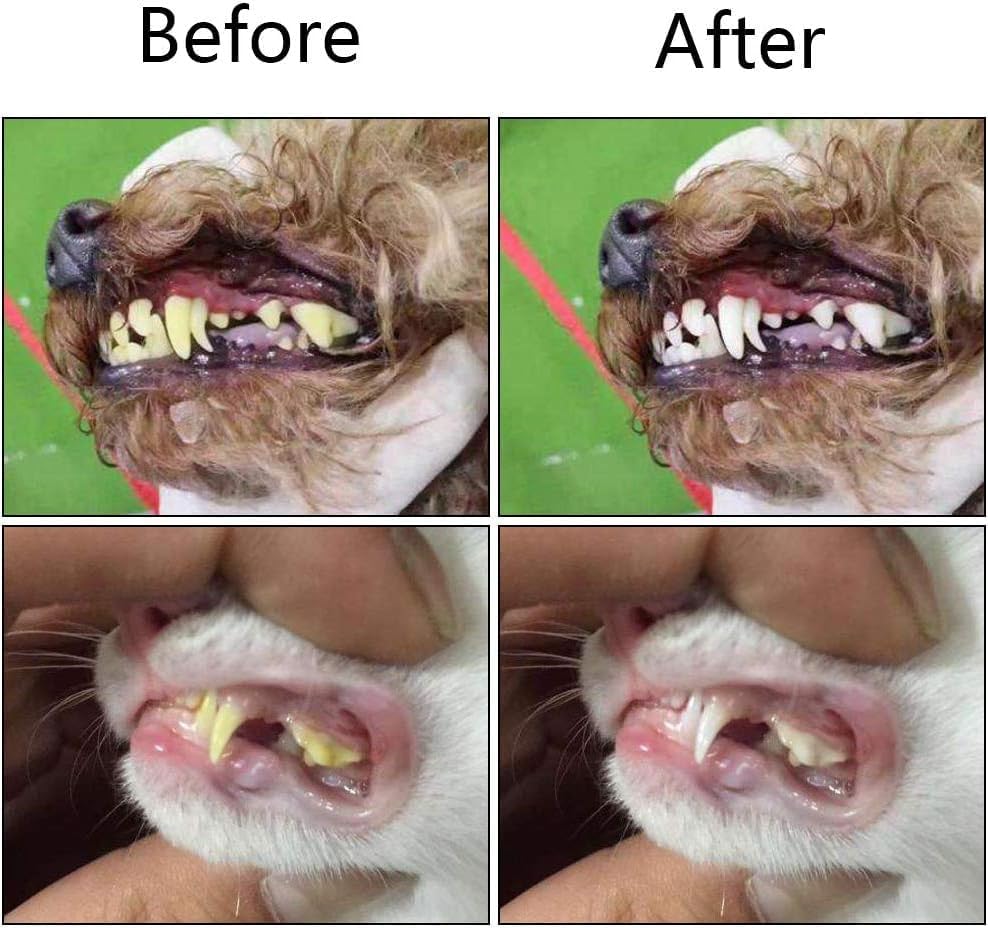 Orgrimmar 8 Pcs 3-Sided Pet Toothbrush Dog Cat Mouth Dental Teeth Care