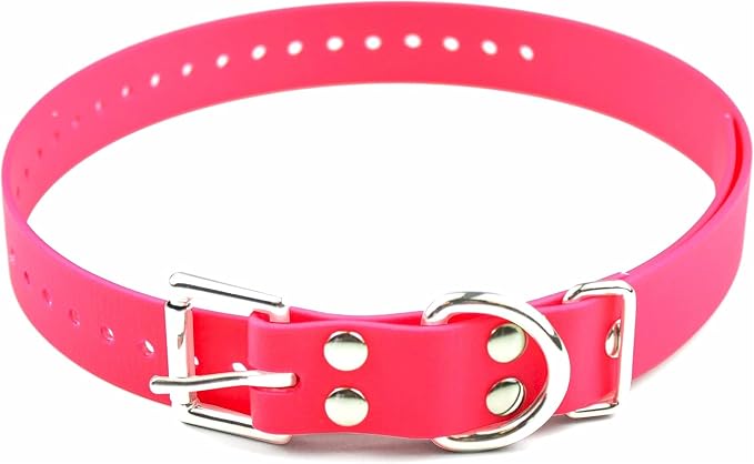 Educator 1-Inch Dog Training Collar Strap – ONLY Fits FE-580, ET-800 & UL-1200 Receivers – NOT Compatible with Mini Educator (ET-300/ET-400) – Durable Biothane Collar, Pink