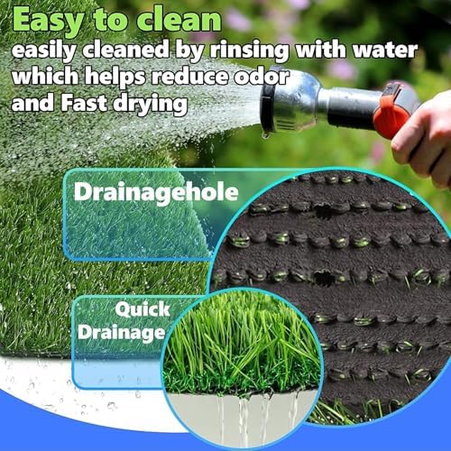 Artificial Grass Rug Turf for Dogs Indoor Outdoor Fake Grass for Dogs Potty Training Area Patio Lawn Decoration (29 x 20 Inch (Pack of 2))