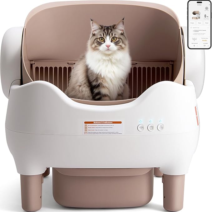 KITPLUS Cat Litter Box Liners Replacement, Washable Fabric Pads for KITPLUS Automatic Litter Box, Absorbent Waterproof Scratch-Resistant