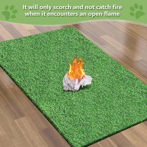 Artificial Grass for Dogs Pee Tray Fake Grass Mat for Professional Puppy Potty Trainer Replacement Dog Grass Pad for Indoor and Outdoor 39.3 x 31.4 Inch (Pack of 1)
