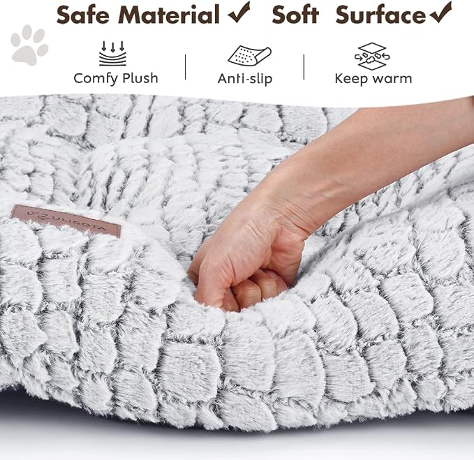 Dog Bed Crate Pad Plush Dog Crate Mat for Small Medium Large Dogs Soft Dog Bed Anti Slip Fulffy Comfy Kennel Pad