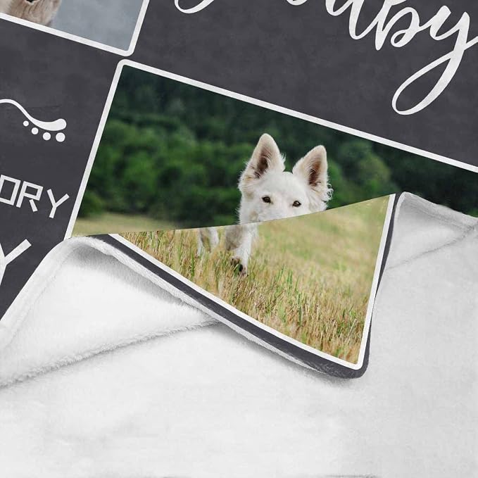 Artsadd Personalized Blanket with Picture in Memory of Dog Custom Photo Blanket Memorial Pet Loss Sympathy Gift