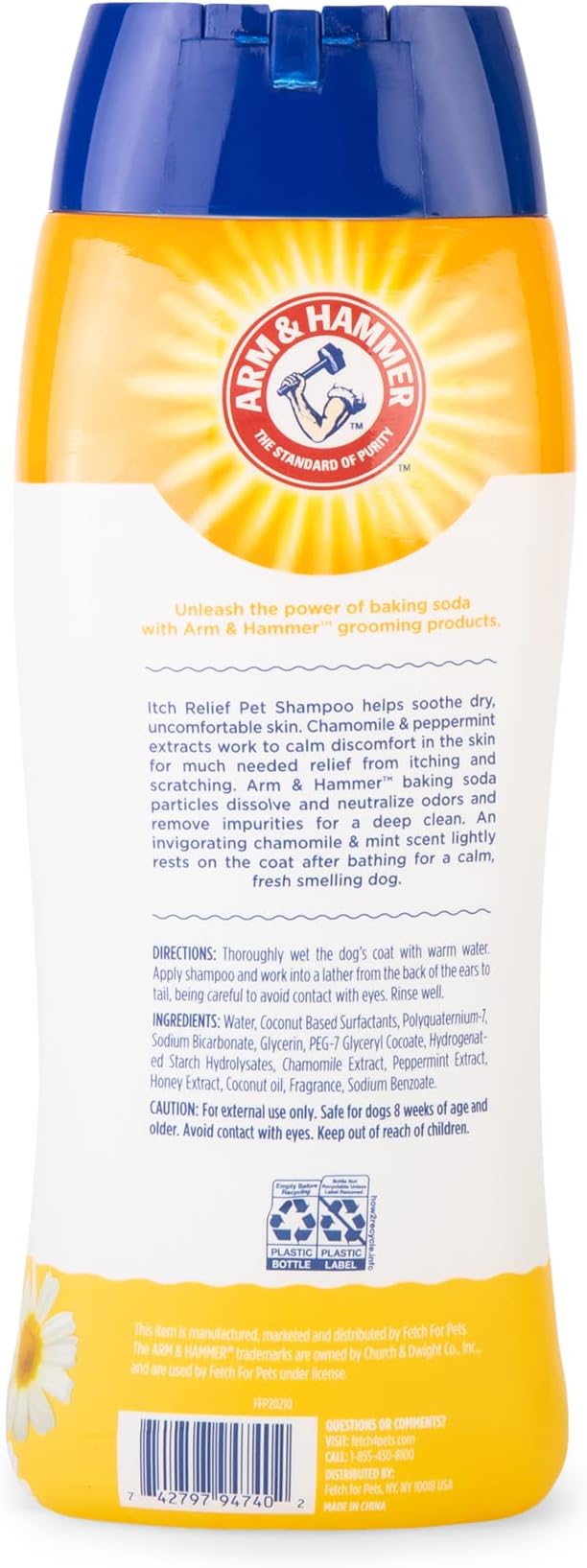 Arm & Hammer Itch Relief Dog Shampoo, Chamomile & Peppermint, 20 Oz, 2-Pk | pH-balanced formula, chamomile and peppermint, free of sulfates and parabens, soothes dry and itchy skin daily
